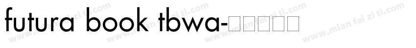 futura book tbwa字体转换